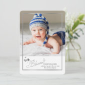 書道賛美写真誕生のお知らせ シーズンカード (スタンド正面)