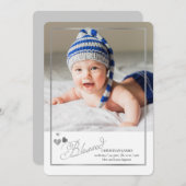 書道賛美写真誕生のお知らせ シーズンカード (正面/裏面)