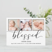 書道賛美3枚誕生 案内状 (スタンド正面)