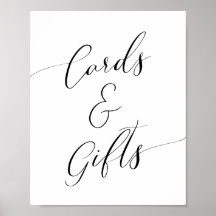 書道赤ちゃんシャワーカードとギフトサイン