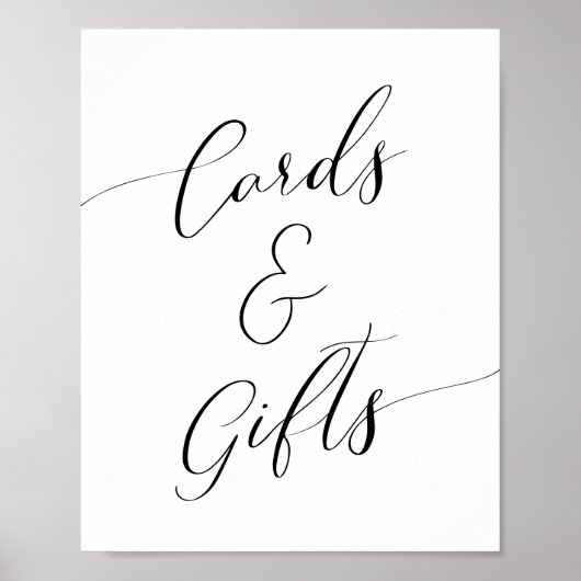書道赤ちゃんシャワーカードとギフトサイン ポスター (正面)