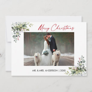 書道赤インクのスクリプト緑の果実カップル シーズンカード