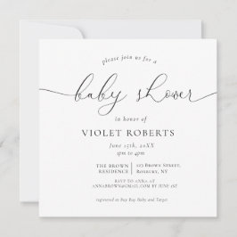 書道赤男女兼用ちゃんシャワー招待状 招待状