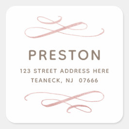 書道赤面スワーズアドレスステッカー スクエアシール