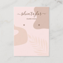 書道赤面抽象芸術イヤリング表示カード