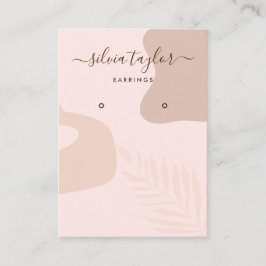 書道赤面抽象芸術イヤリング表示カード 名刺