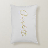 書道金ゴールドカラーグレーカスタム個人編集 アクセントクッション (正面(垂直))