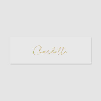 書道金ゴールドカラーグレーカスタム個人編集 名札