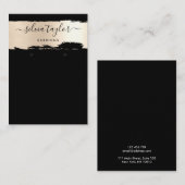 書道金ゴールドグリッターイヤリング表示カード 名刺 (正面/裏面)