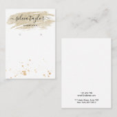 書道金ゴールドグリッターイヤリング表示カード 名刺 (正面/裏面)