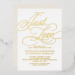 書道金ゴールドファンシーは愛し結婚て 箔招待状