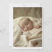 書道金ゴールド写真男女兼用洗礼 招待状 (裏面)