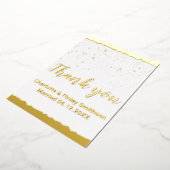 書道金ゴールド結婚フォイルサンキューカード 箔シーズンカード (回転した状態)