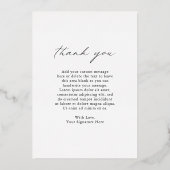 書道金箔写真結婚のサンキューカード 箔招待状 (裏面)