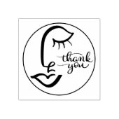 書道顔サンキューウッドアートスタンプ ラバースタンプ (インプリント)