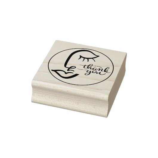 書道顔サンキューウッドアートスタンプ ラバースタンプ (スタンプ)