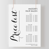 書道髪サロン価格表