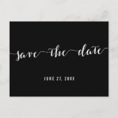 書道黒日付はがきを保存 案内ポストカード (正面)