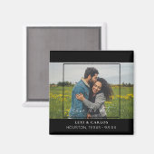 書道2写真モダン&日付の保存 マグネット (正面/裏面)