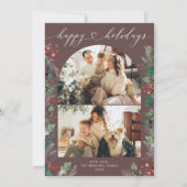 書道2家族モダン写真ホリデーカード シーズンカード (正面)