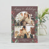 書道2家族モダン写真ホリデーカード シーズンカード (スタンド正面)