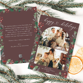 書道2家族モダン写真ホリデーカード シーズンカード