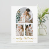 書道3フォトアーチ水彩パインズ金ゴールド シーズンカード (スタンド正面)