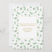 書道3フォトアーチ水彩パインズ金ゴールド シーズンカード (裏面)