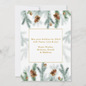 書道3フォトアーチ水彩松金ゴールド シーズンカード (裏面)