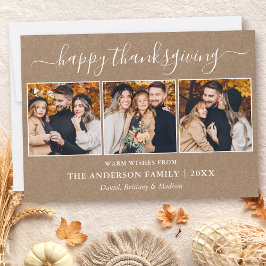 書道3写真クラフト感謝祭 シーズンカード