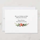 書道3写真水彩冬フローラ シーズンカード (裏面)