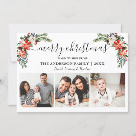 書道3写真水彩冬フローラ シーズンカード