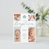 書道4フォトクロスシャームロックアイリッシュバプテスマ ポストカード (スタンド正面)