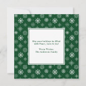 書道4写真スノーフレーク緑の広場 シーズンカード (裏面)