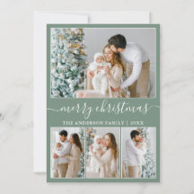 書道4写真メリークリスマスセージ緑