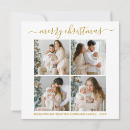 書道4写真メリークリスマス金ゴールド広場 シーズンカード