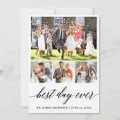 書道4写真最高のデーエバ結婚ー サンキューカード (正面)