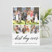 書道4写真最高のデーエバ結婚ー サンキューカード (スタンド正面)