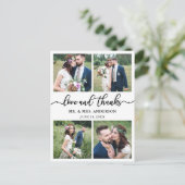 書道4結婚の写真ありがとう ポストカード (スタンド正面)