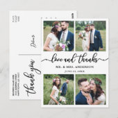 書道4 フォト ウェディング フォト サンクス ポストカード (正面/裏面)