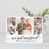 書道5写真結婚発表カード サンキューカード (スタンド正面)