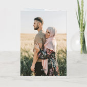 書道6写真ハッピーバースデー 箔グリーティングカード (裏面)