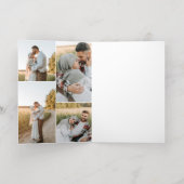 書道6写真ハッピーバースデー 箔グリーティングカード (内側レイダウン)