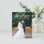 書道 ウェディング フォト エレガント サンクス ポストカード (スタンド正面)