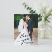 書道 ウェディング フォト オーバーレイ サンクス ポストカード (スタンド正面)