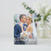 書道 ウェディング フォト 花嫁 花婿 感謝 ポストカード (スタンド正面)