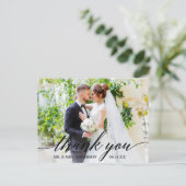 書道 ウェディング フォト 花嫁 花婿 感謝 B ポストカード (スタンド正面)