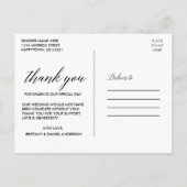 書道 ウェディング フォト 花嫁 花婿 感謝 W ポストカード (裏面)