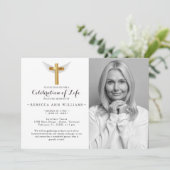 書道・エレガント写真・人生の祝い 招待状 (スタンド正面)