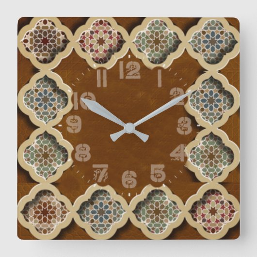 書道 スクエア壁時計 (正面)